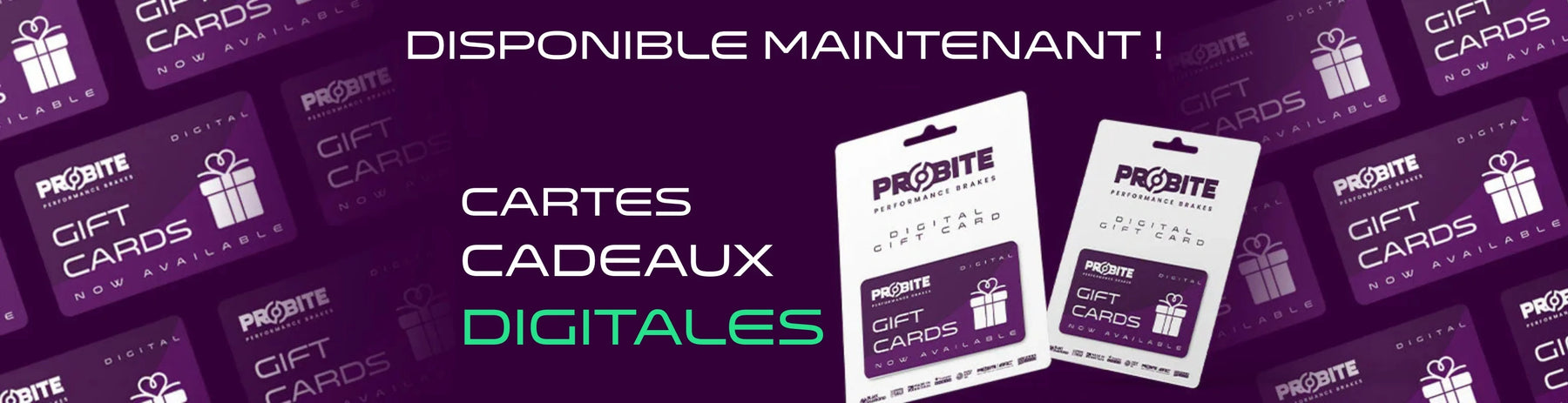 Cartes cadeaux désormais disponibles